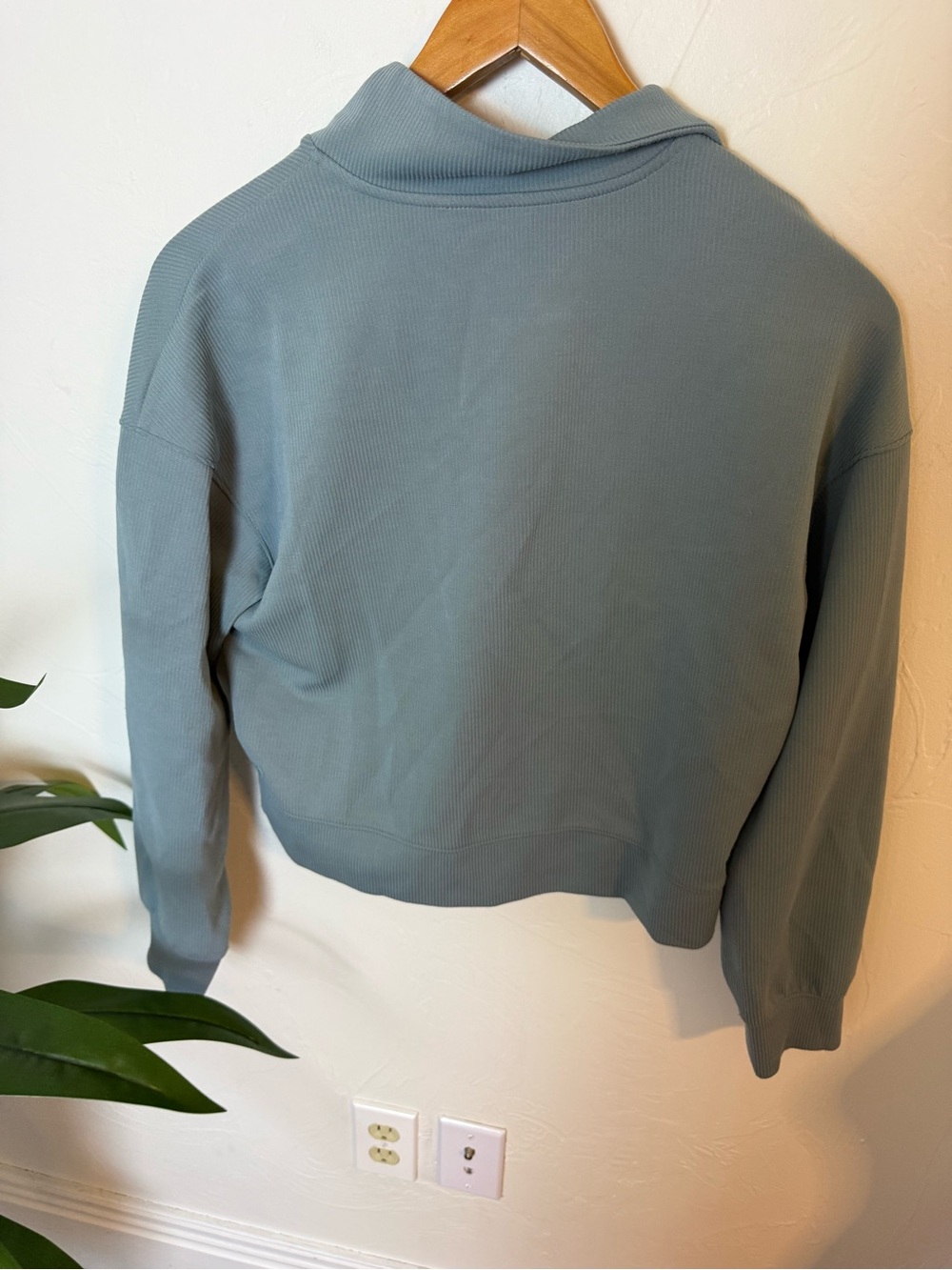 All In Motion Ribbed Half Zip Pullover Sweatshirt Blue Small - Picture 5 of 5